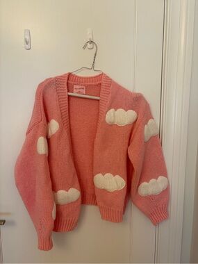 Mure + Grande Pink Cloud Open-Front Knit Cardigan - Women